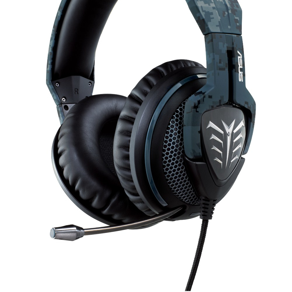 ASUS Echelon Navy Gaming Headset Kabelgebunden 3,5 mm, 50 mm Neodym-Treiber, Boom-Mikrofon, Kopfband, Ohrumschließend, Schwarz/Navy