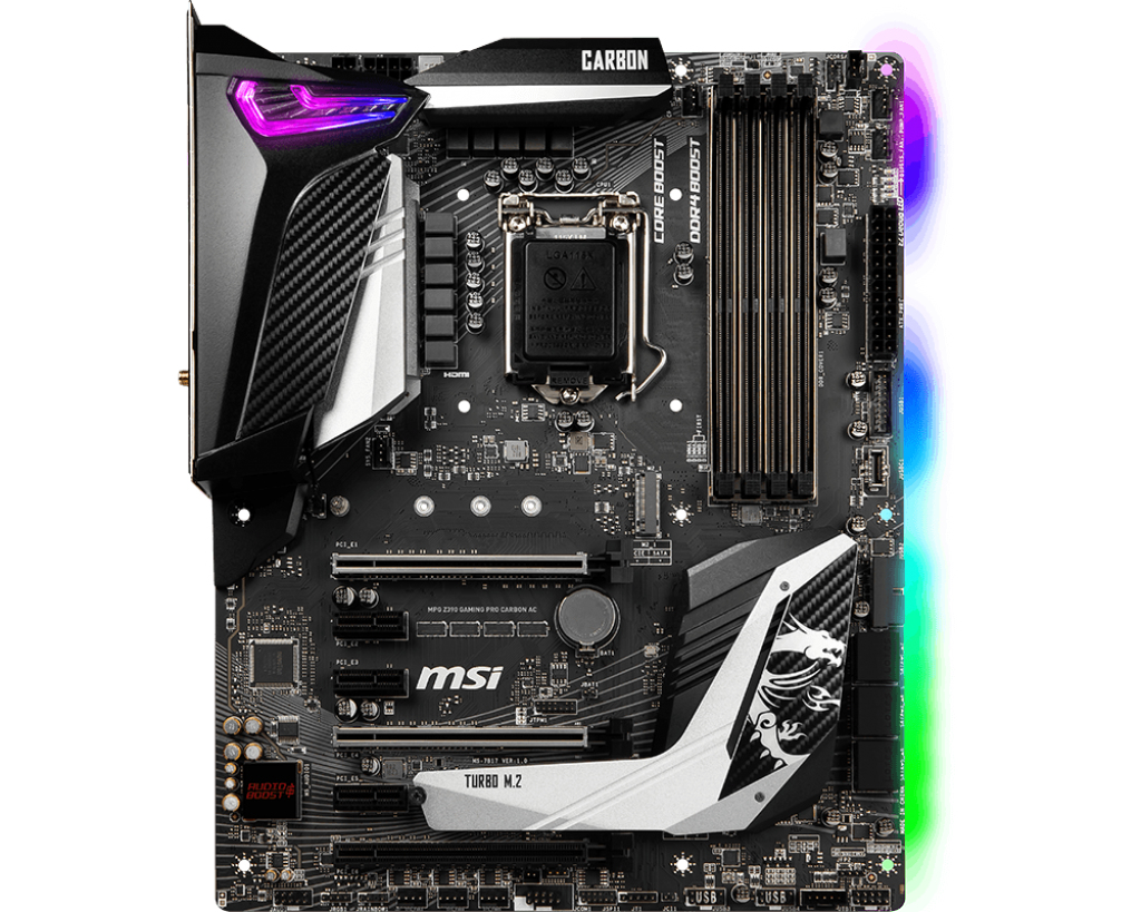 MSI MPG Z390 Gaming PRO Carbon AC Intel Z390 LGA 1151 (Socket H4) ATX