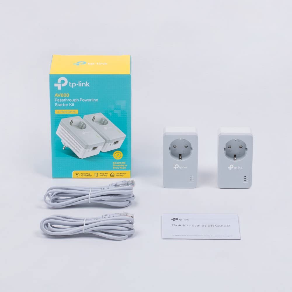 TP-Link TL-PA4010P KIT V5 PowerLine Netzwerkadapter 600 Mbit/s Eingebauter Ethernet-Anschluss 2 Stücke