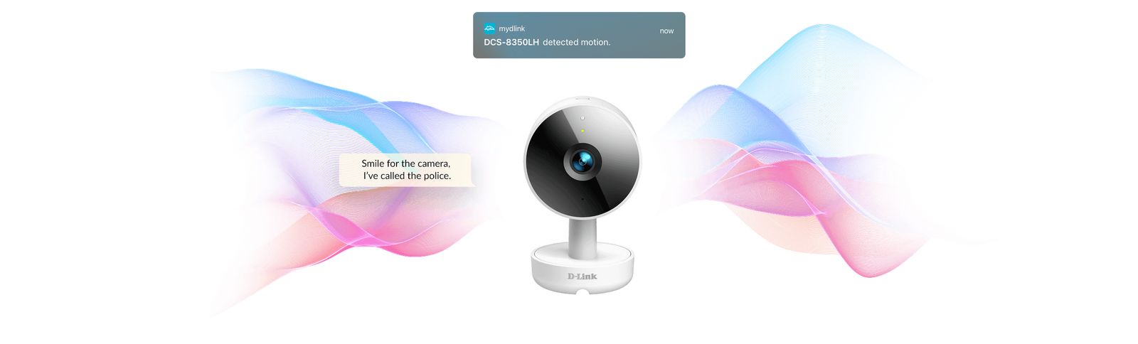 D-Link DCS-8350LH Indoor Sicherheitskamera, WLAN & Bluetooth, 2K (2560 x 1440), Nachtsicht 7 m, MicroSD, 2‑Wege-Audio, Weiß