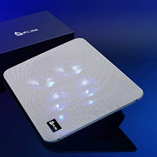 KLIM Serenity + Laptop-Kühler + 11 bis 15,6 Zoll + Perfekt für kleine und mittlere Laptops + Stabiles und Robustes Metallgitter + Geräuschloses Laptop-Kühlpad + NEU 2020 (Weiß)