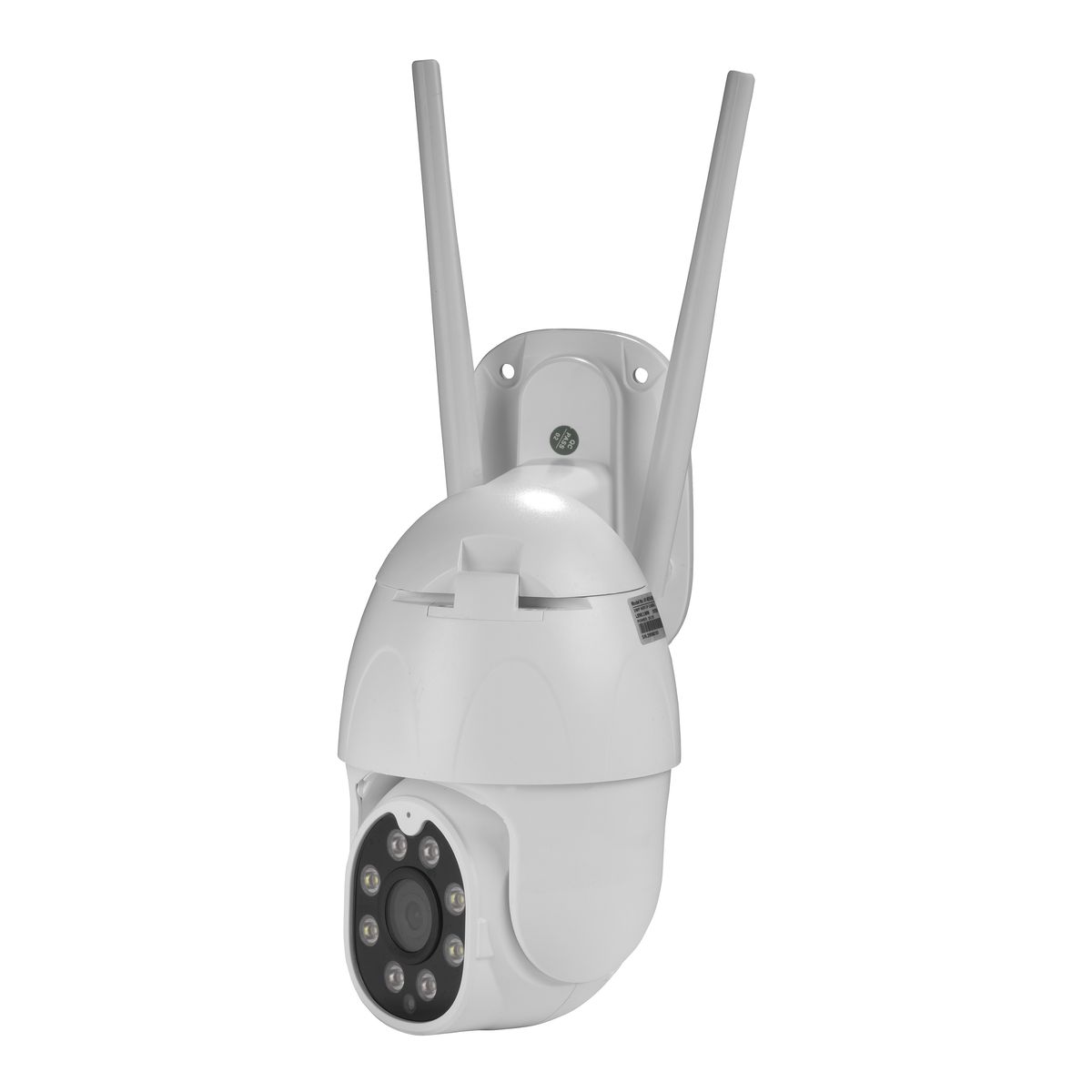 Denver IOC-221 Outdoor Dome IP-Sicherheitskamera, 2 MP (1080p) Full HD, Nachtsicht 40 m, WLAN & Ethernet, IR, Wandmontage, IP63 Wetterfest, Weiß, MicroSD