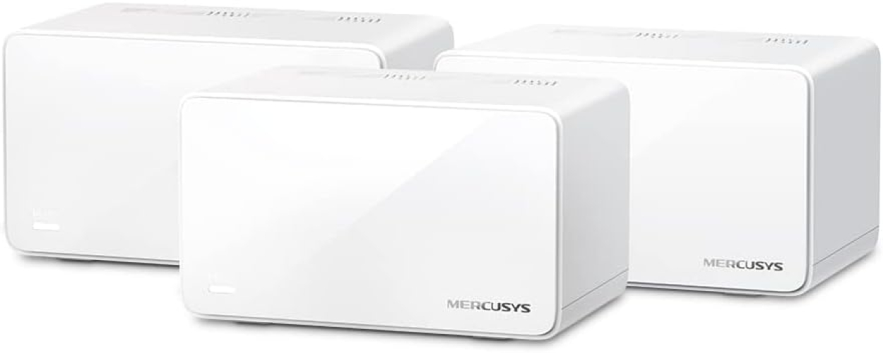 Mercusys Halo H90X Wi-Fi 6 Mesh Dual Band WLAN Router & Repeater up to 800m² for 150+ Devices White 3er Pack v1.0