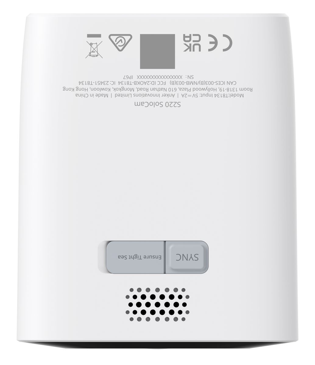 Eufy SoloCam S220 Cube IP-Sicherheitskamera Innen & Außen, Kabellos WLAN, Nachtsicht IR, IP67, Decke/Wand, Weiß