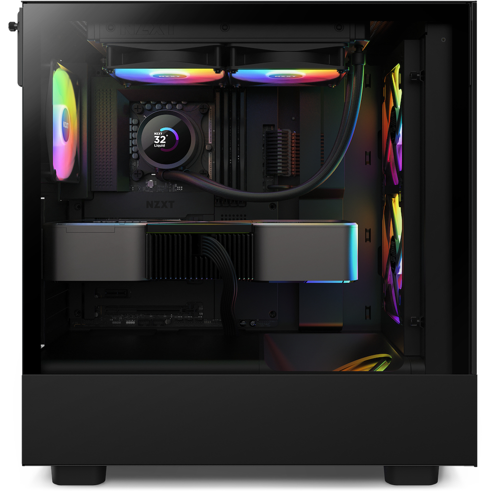 NZXT Kraken 240 RGB All-in-One-Flüssigkeitskühler, 240 mm, 2x 120 mm Lüfter, TFT-LCD Display, RGB, Schwarz, AM5 & LGA1700