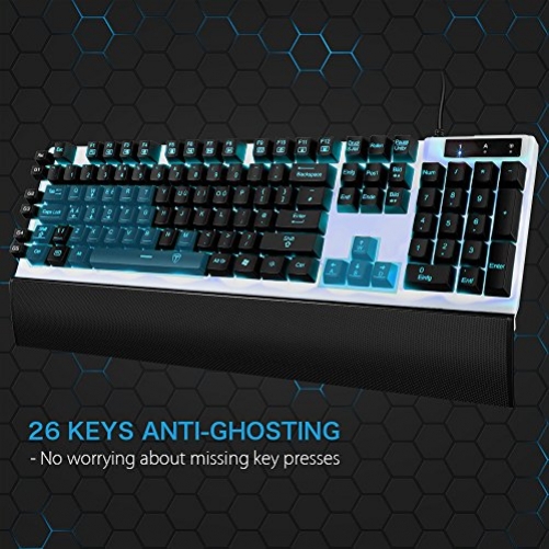 VicTsing mechanische Gaming Tastatur programmierbar Multimedia