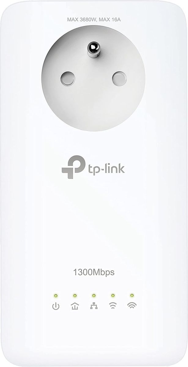 TP-Link TL-WPA8635P(BE) V3.0 Powerline-Adapter AV1300 WLAN (Wi‑Fi 5) Gigabit Ethernet Integrierte Steckdose E (FR) Weiß