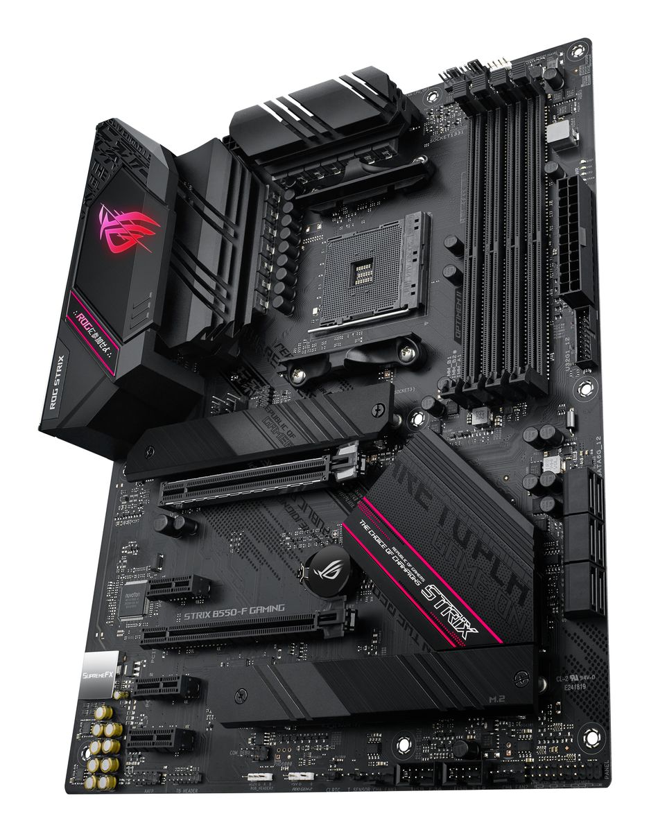 ASUS ROG STRIX B550-F GAMING Mainboard, AMD B550 Sockel AM4, ATX, 2.5Gb Ethernet, Bluetooth 5.0, HDMI 2.1, 4x DDR4 bis 128 GB, 2x M.2, 6x SATA III