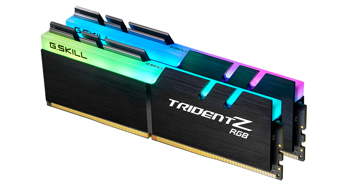 G.Skill Trident Z RGB F4-3600C18D-32GTZR Arbeitsspeicher 32 GB (2x16) DDR4 3600 MHz CL18, RGB, 288-pin DIMM, 1.35 V, XMP 2.0