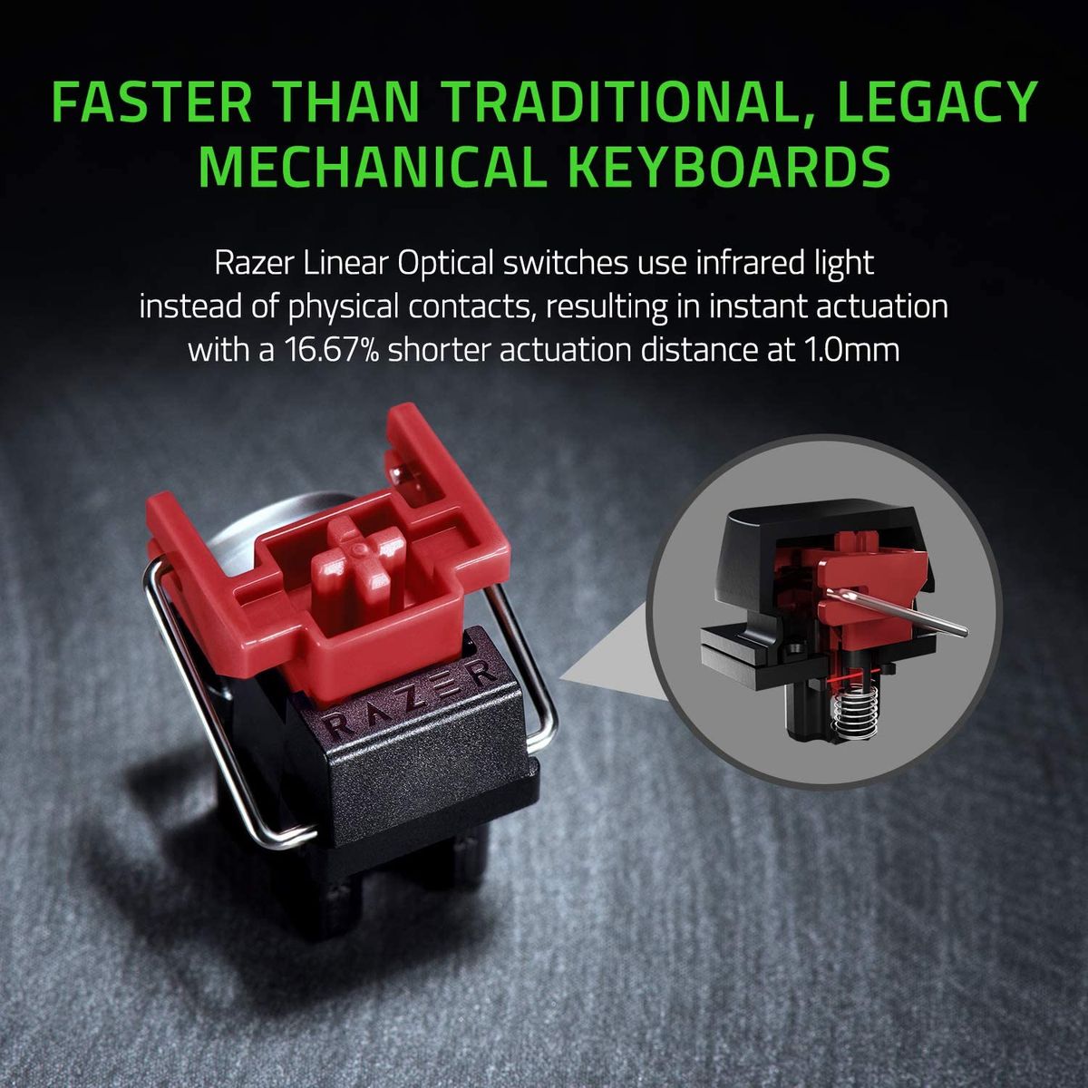 Razer Huntsman Mini Gaming Keyboard Optical Red Switches Chroma RGB FRA Layout AZERTY