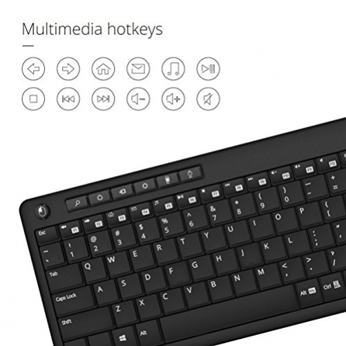 Rapoo K2600 kabellose Multimedia Tastatur mit Touchpad DE-Layout