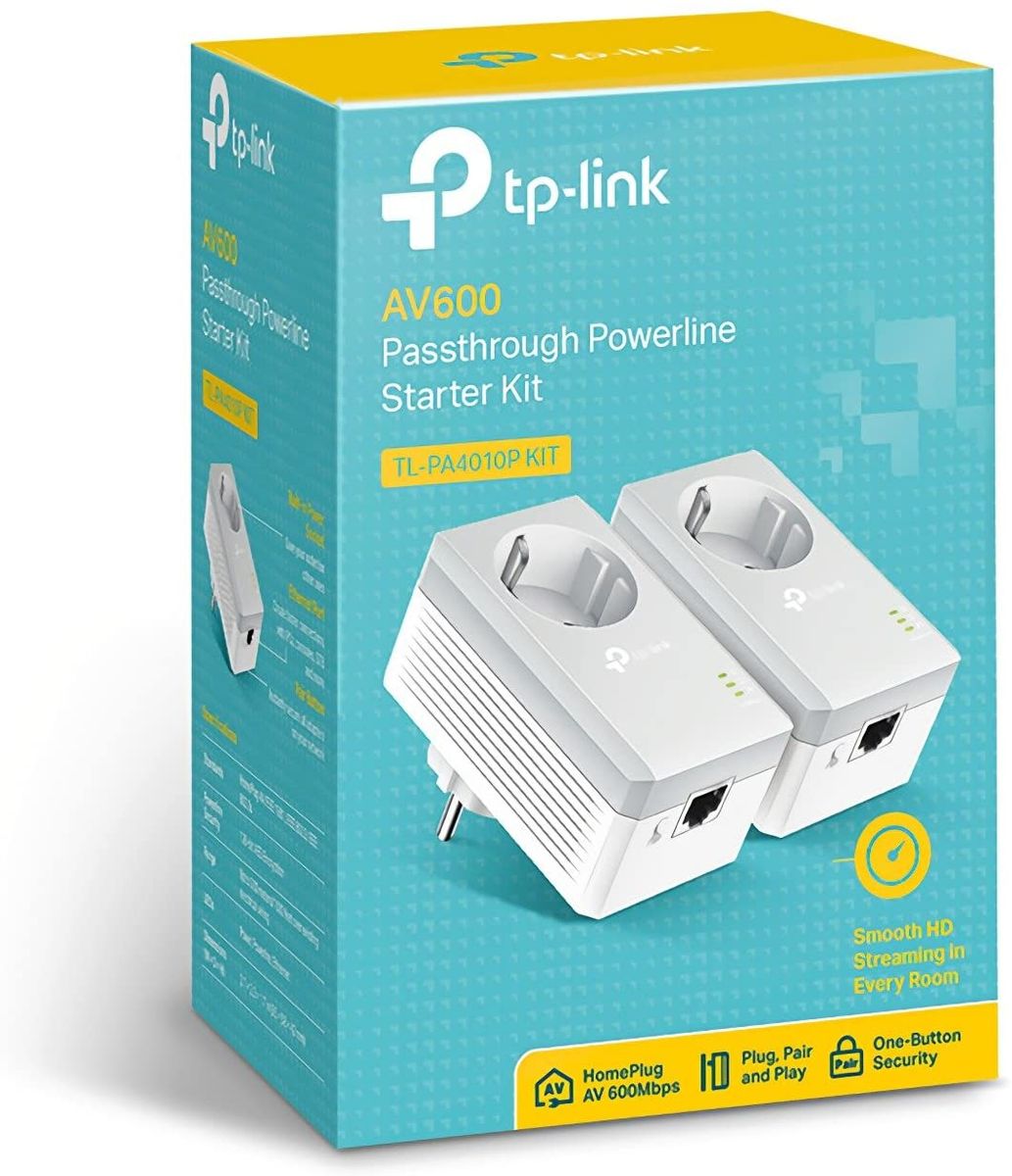 TP-Link TL-PA4010P KIT V5 PowerLine Netzwerkadapter 600 Mbit/s Eingebauter Ethernet-Anschluss 2 Stücke