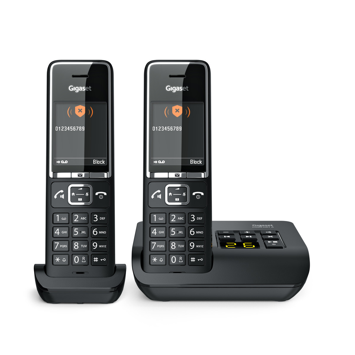 Gigaset COMFORT 550A duo Analoges/DECT-Telefon Anrufer-Identifikation Schwarz