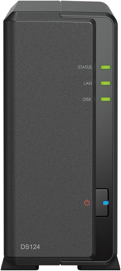 Synology DiskStation DS124 NAS & Speicherserver Desktop Realtek RTD1619B 1 GB DDR4 DiskStation Manager Schwarz