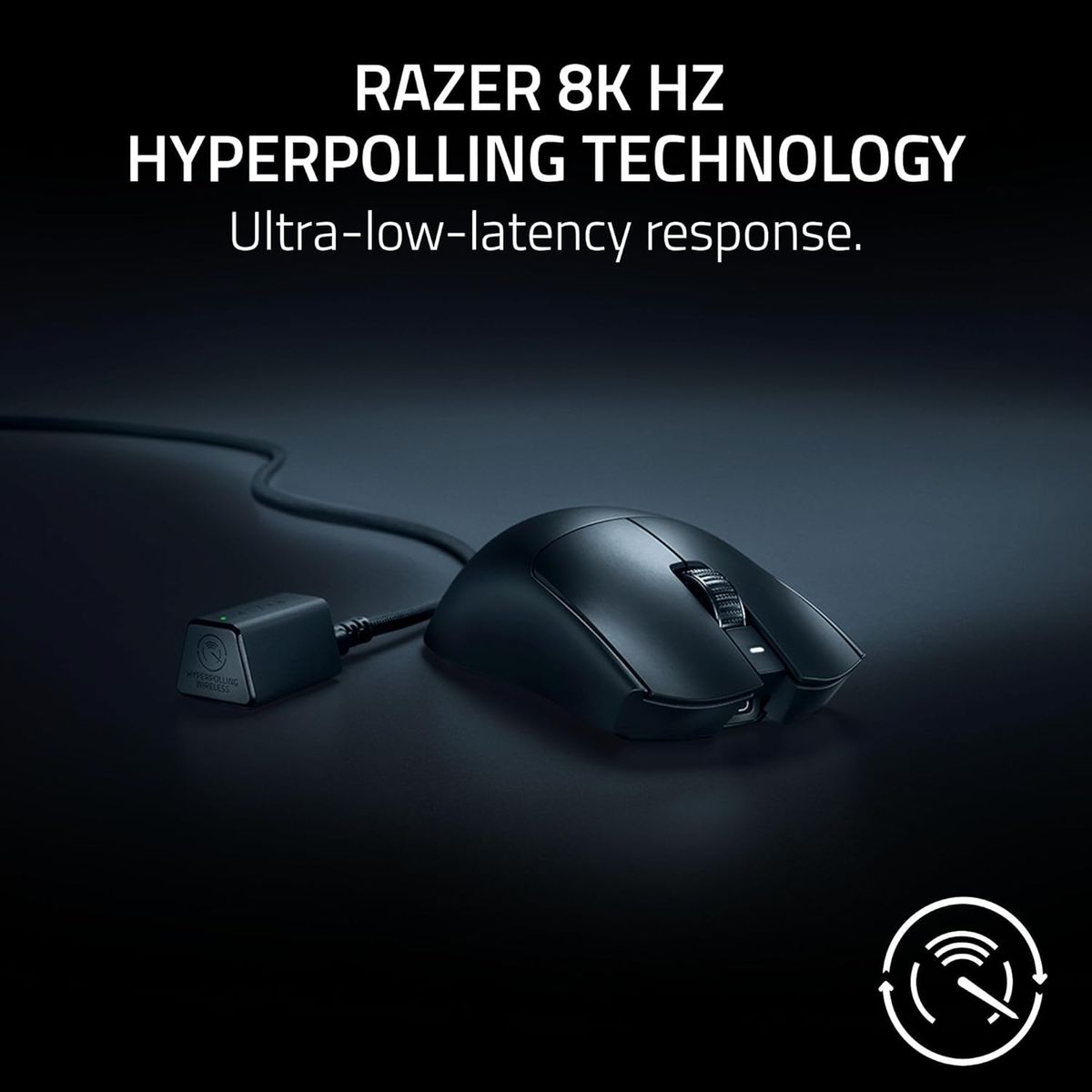 Razer Viper V3 Pro Gaming-Maus Kabellos RF & USB-C Rechts Optisch 35000 DPI HyperSpeed 8000 Hz Focus Pro 35K Akku 95 Std Schwarz