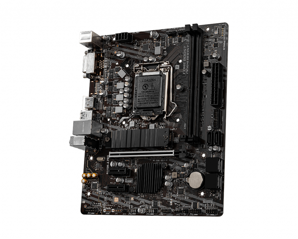 MSI B460M-A PRO Intel LGA1200 DDR4 M.2 USB 3.2 Gen 1 HDMI M-ATX Gaming Motherboard