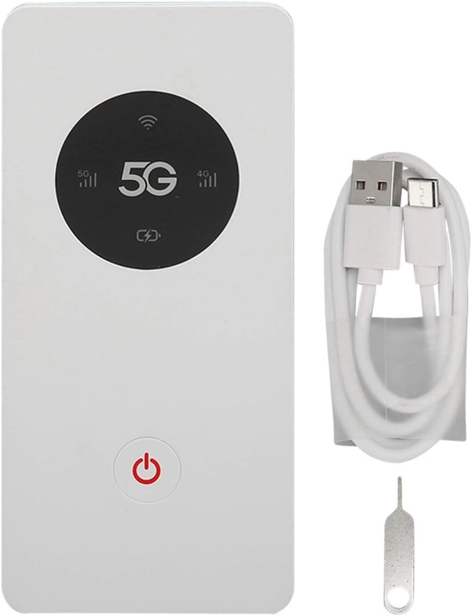 Topiky Topiky4iq6hprskw 5G-Router Pocket WiFi, Tragbarer 5G Mobile Hotspot mit Nano-SIM, Dualband WLAN (802.11ac), ZyNOS, WPA3, Reise