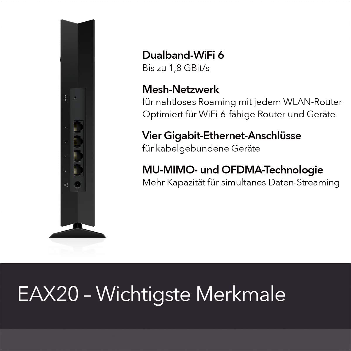 Netgear EAX20 Network Repeater 10 100 1000 Mbps