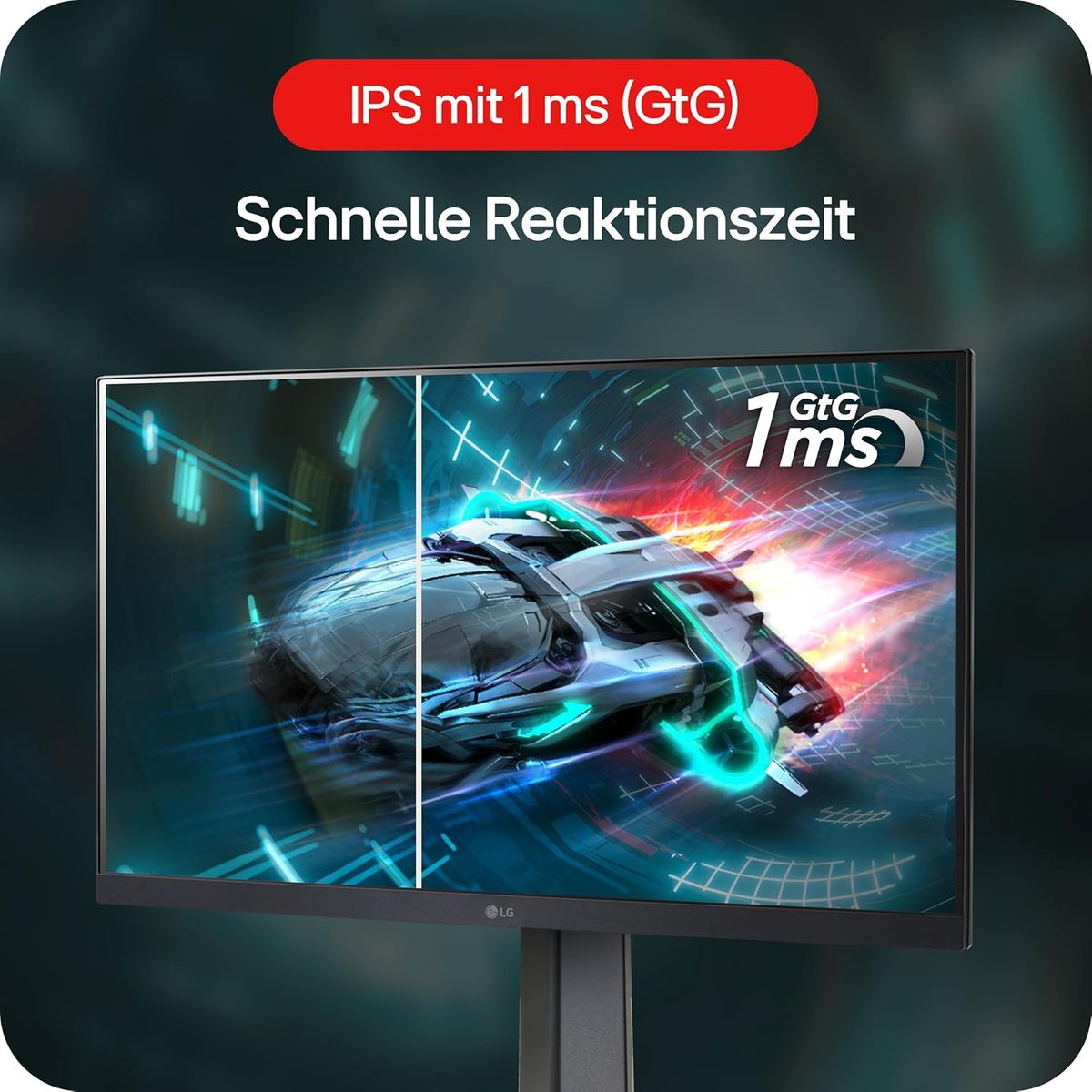 LG Electronics 24GS65F-B.AEU Ultragear™ FHD Gaming IPS-Monitor 24“ (60,47cm), 1920 x 1080, 16:9, 1ms GtG, 180 Hz, HDR10, NVIDIA G-Sync™, AMD FreeSync™ - Schwarz