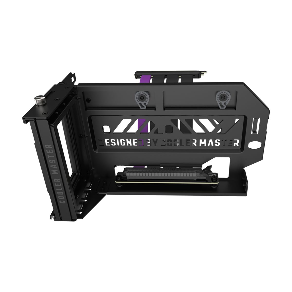 Cooler Master MCA-U000R-KFVK03 Gaming Grafikkartenhalter, Universal, 1x, PCIe 4.0, Schwarz/Grau, 12 V