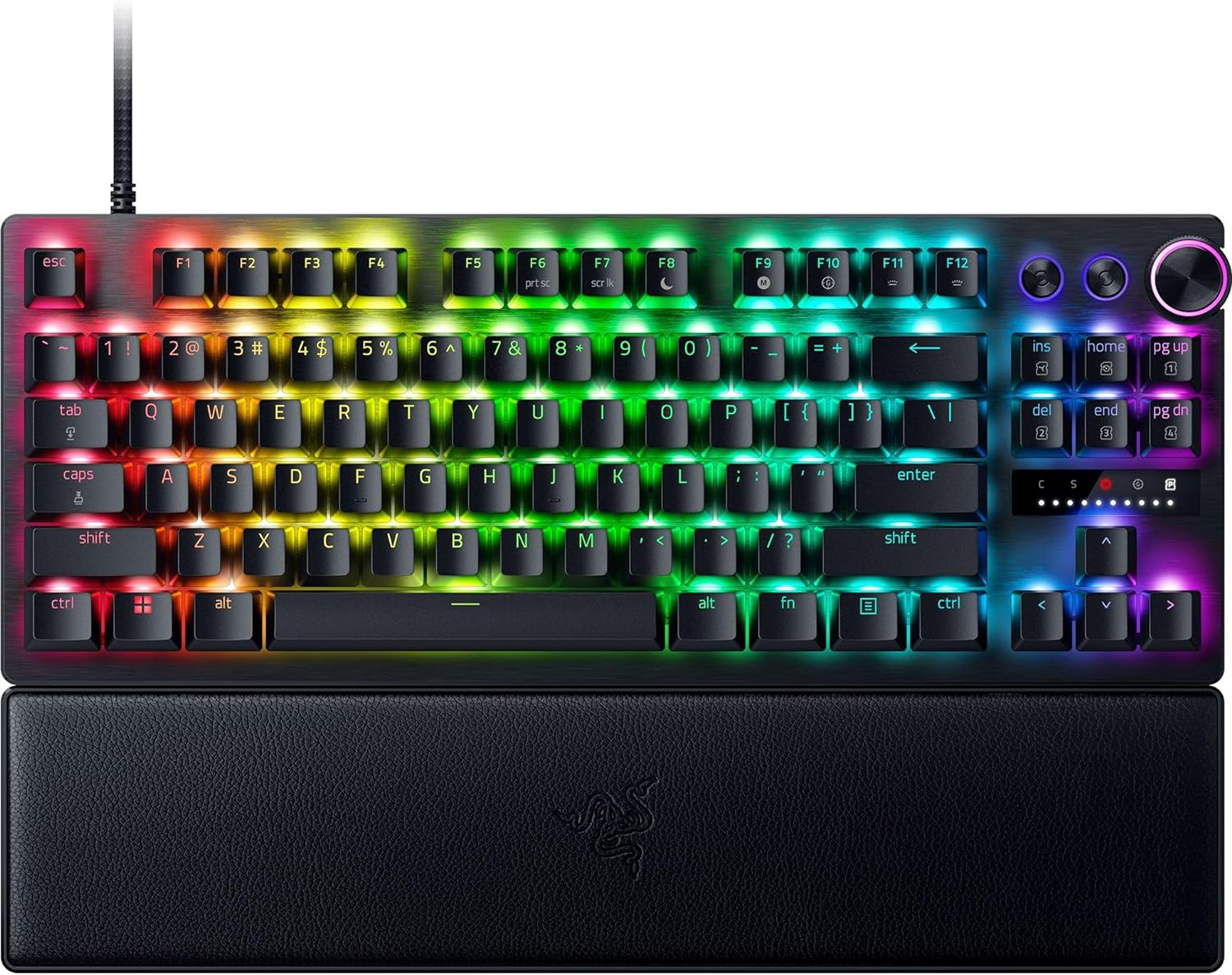 Razer Huntsman V3 Pro TKL Gaming Keyboard Media Buttons Analog Optical Switches Chroma RGB UK Layout QWERTY