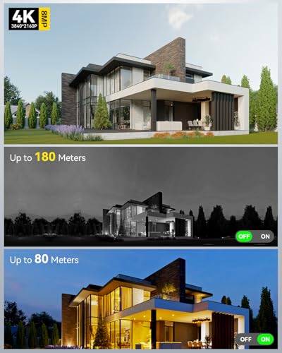 Ctronics CTIPC-870C 4K 30x 3D Optischer Zoom Außen-Überwachungskamera, 180m Nachtsicht, Auto-Tracking, Personen-/Fahrzeug-/Tier-Erkennung, WLAN 2,4/5GHz, microSD 256GB, FTP/Cloud