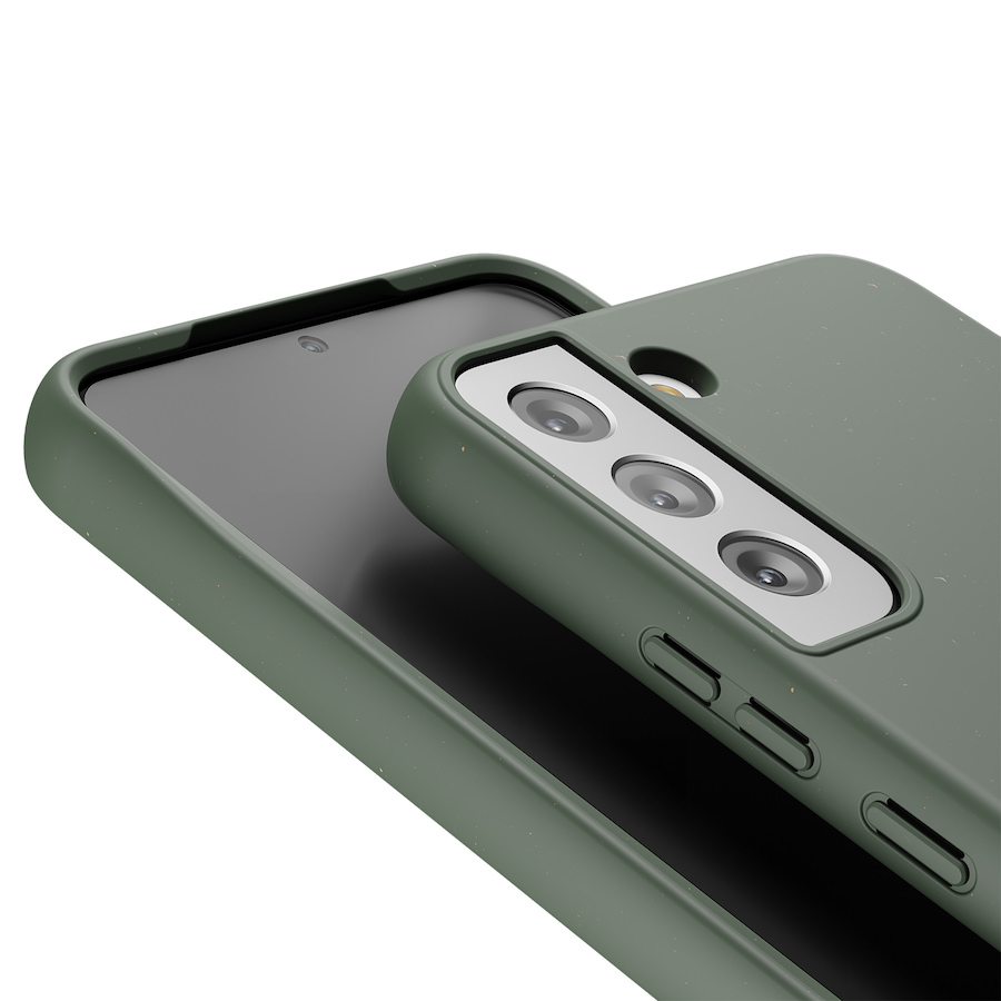 Woodcessories ECO620 Mantelhülle für Samsung Galaxy S22, Stroh Schutzhülle 15,5 cm (6.1"), Grün, tropfsicher, kratzresistent, schockresistent