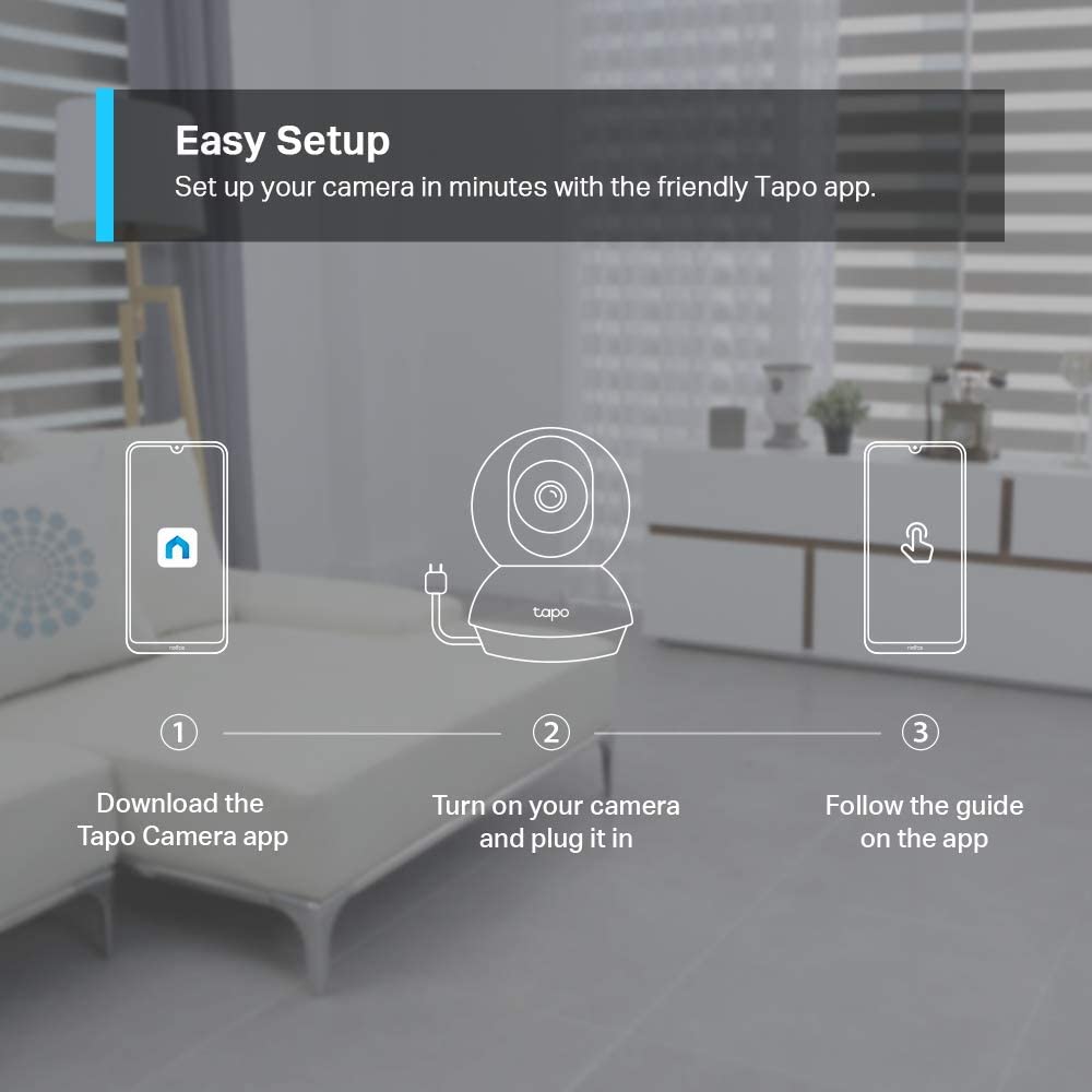 TP-Link Tapo C200 1080p Indoor Sicherheits WLAN Kamera für Alexa Google Home V2