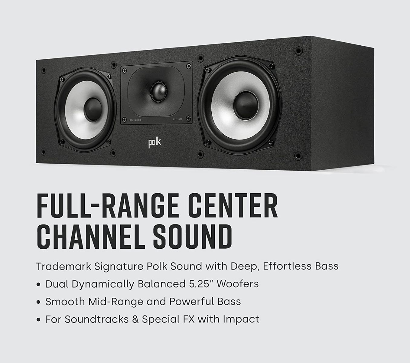 POLK AUDIO Monitor XT30 High-Resolution Center Channel Speaker, Hi-Res Certified Performance, Dolby Atmos Certified & DTS:X Compatible, Black POLK AUDIO Monitor XT30 High-Resolution Center Channel Speaker, Hi-Res Certified Performance, Dolby Atmos Certified & DTS:X Compatible, Black