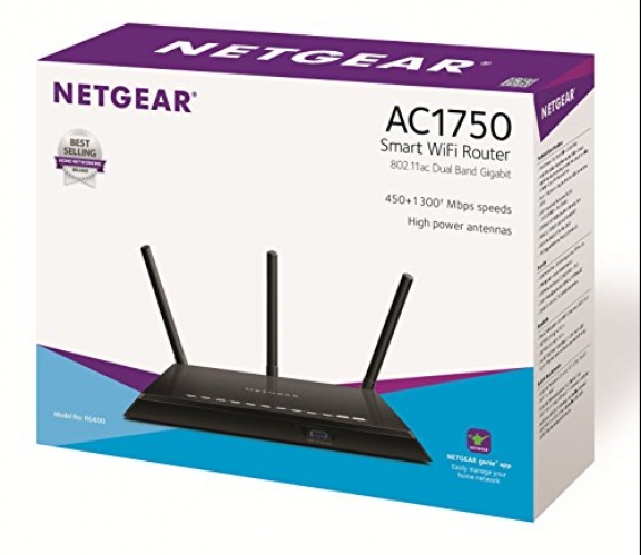 Netgear AC1750 WLAN-Router 802.11ac Dualband Gigabit Externe Antennen