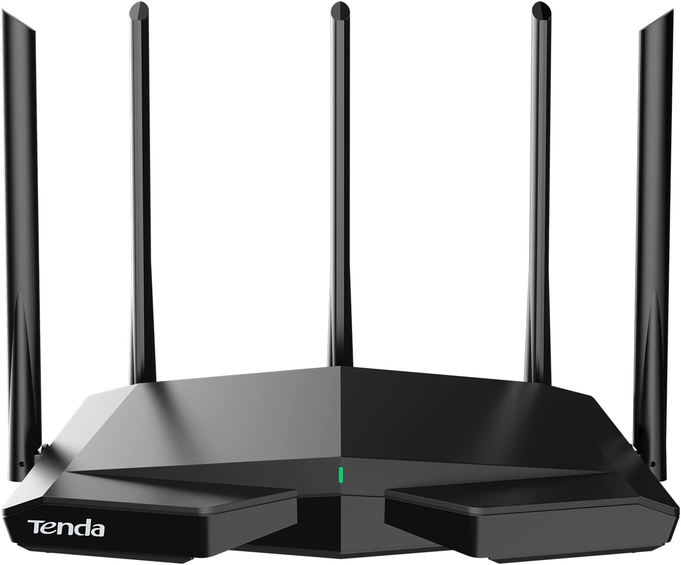 Tenda RX27 Pro WiFi 6E WLAN Router (AX5700 Tri-Band 6GHz:2402Mbps+5GHz: 2402Mbps+2,4GHz:861Mbps), 5 * 6dBi Antennen, Gigabit-Port, MU-MIMO, VPN, IPv6, WPA3, WiFi+ Mesh für AR/VR/4K/8K Video, Schwarz RX27 Pro|Wi-Fi 6|AXE5700