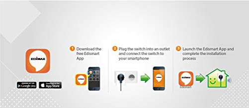 Edimax SP-2101W V3 Smart Plug mit Strommesser | Smart Plug Switch mit Leistungsmesser Intelligente Energieverwaltung für Zuhause | weiß