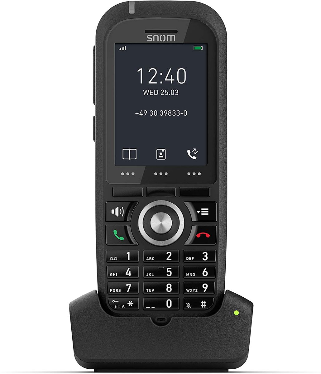 Snom M70 IP DECT 0004423 Robust Handset VoIP SIP Bluetooth Alarm Key Vibration