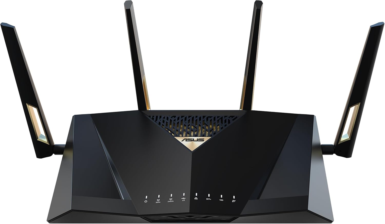 ASUS RT-BE88U WLAN-Router Wi‑Fi 7 Dual-Band (2,4/5 GHz), 10 Gigabit Ethernet, 9x LAN, SFP+, USB, Schwarz/Grau