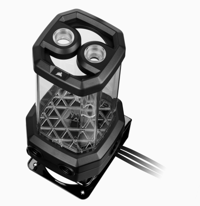 Corsair Hydro X Series XD5 RGB Pump/Reservoir Combo - D5 PWM Pump - 330ml Reservoir - Ten Individually Addressable RGB LEDs - Temperature Sensor - Black CX-9040006-WW