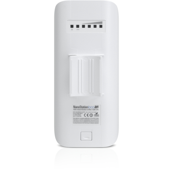 Ubiquiti LocoM5 Netzwerkbrücke 150 Mbit/s, WLAN 5 GHz, 13 dBi interne Antenne, PoE 24 V, Weiß
