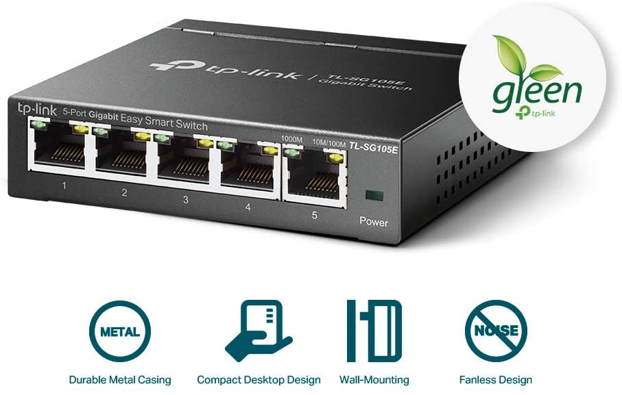 TP-Link TL-SG105E L2 Gigabit Ethernet 10/100/1000