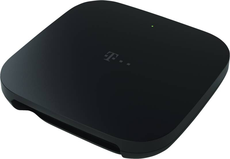Telekom 40824527 Glasfaser-Modem, bis 2 GBit/s, 2.5G Ethernet, Schwarz, Plug & Play, LED-Anzeigen