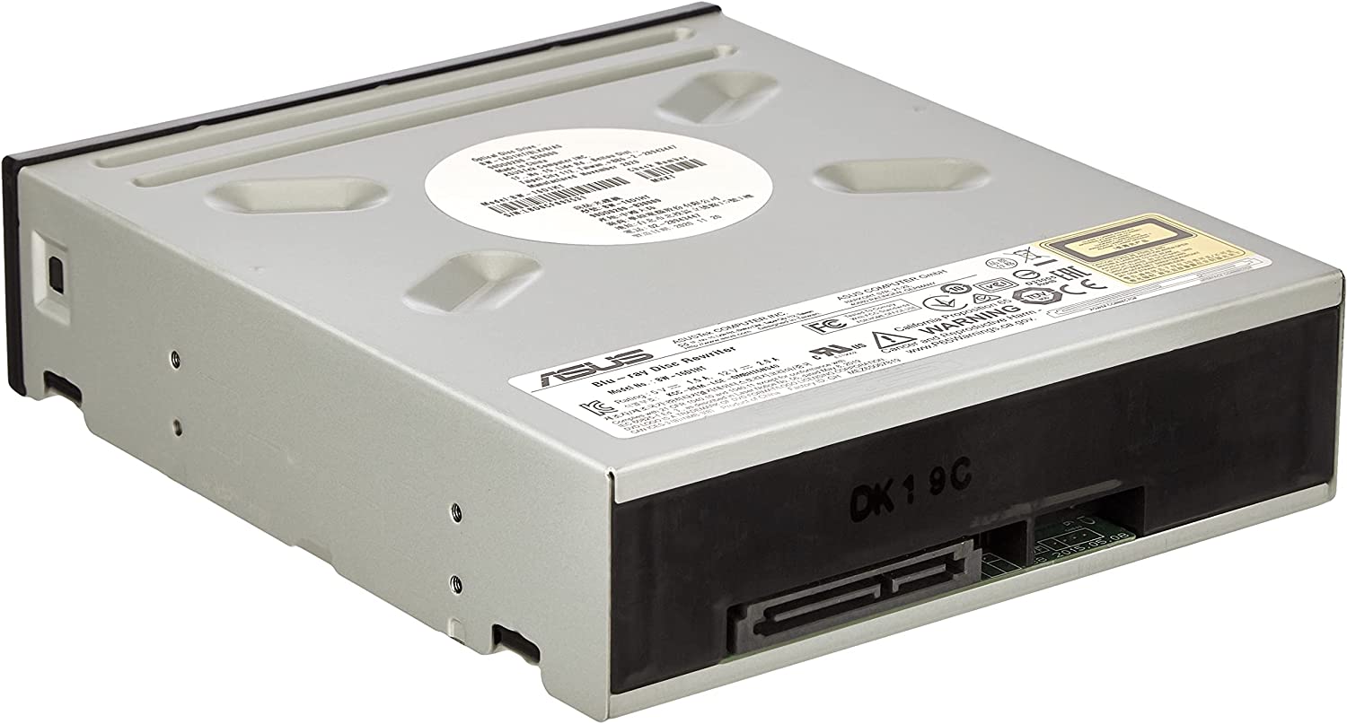 Asus BW-16D1HT Silent interner Blu-Ray Brenner (16x BD-R (SL), 12x BD-R (DL), 16x DVD±R), Bulk, BDXL, Sata, Schwarz