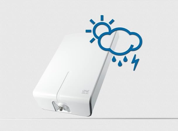 One For All SV 9455 5G Außenantenne, DVB-T2, 3G/4G/5G-Blockfilter, IP55, 10 m Kabel, Full-HD