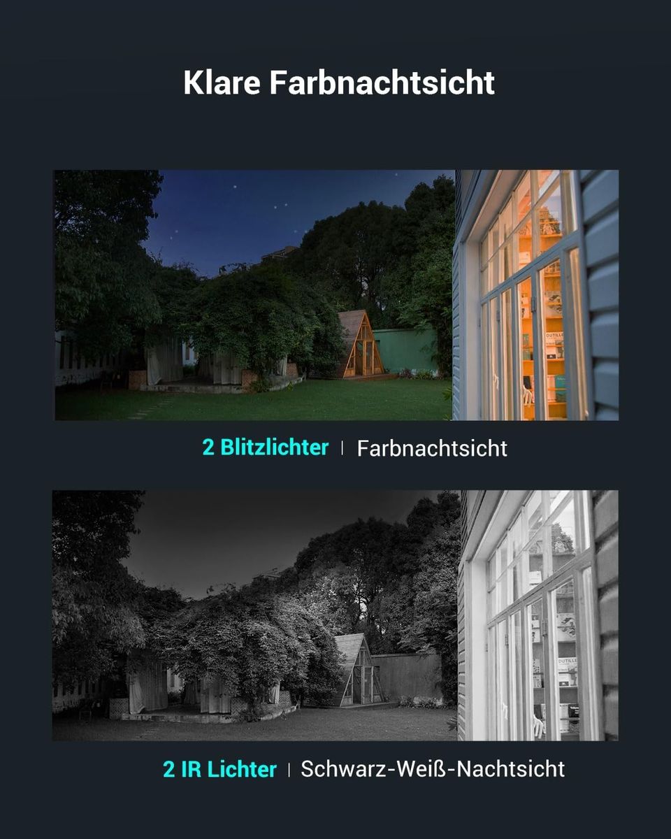 EZVIZ CB3FHDSolarPanel 2K Akku-Außenkamera mit Solarpanel, WLAN 6, 5200 mAh, KI Personen-/Fahrzeugerkennung, Farbnachtsicht, 2-Wege-Audio, Weiß