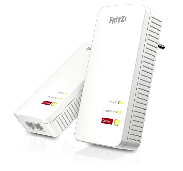 FRITZ! Powerline 1240 AX Powerline WLAN-Set, 1200 Mbit/s, Gigabit Ethernet, Wi‑Fi 6 (802.11ax), Weiß, 2er-Set