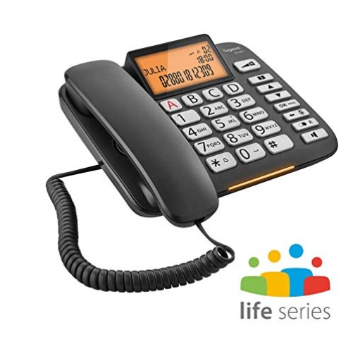 Gigaset DL580 schnurgebundenes Senioren Telefon Tischtelefon extra leichter Bedienung beleuchtetem Farbdisplay