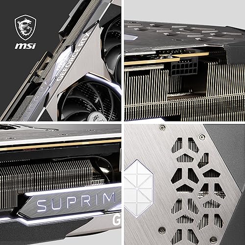 MSI GeForce RTX 4080 SUPRIM X 16GB GDDR6X, PCIe 4.0, HDMI 2.1a, 3x DisplayPort 1.4a, 16-pin Stromanschluss, 3x Lüfter