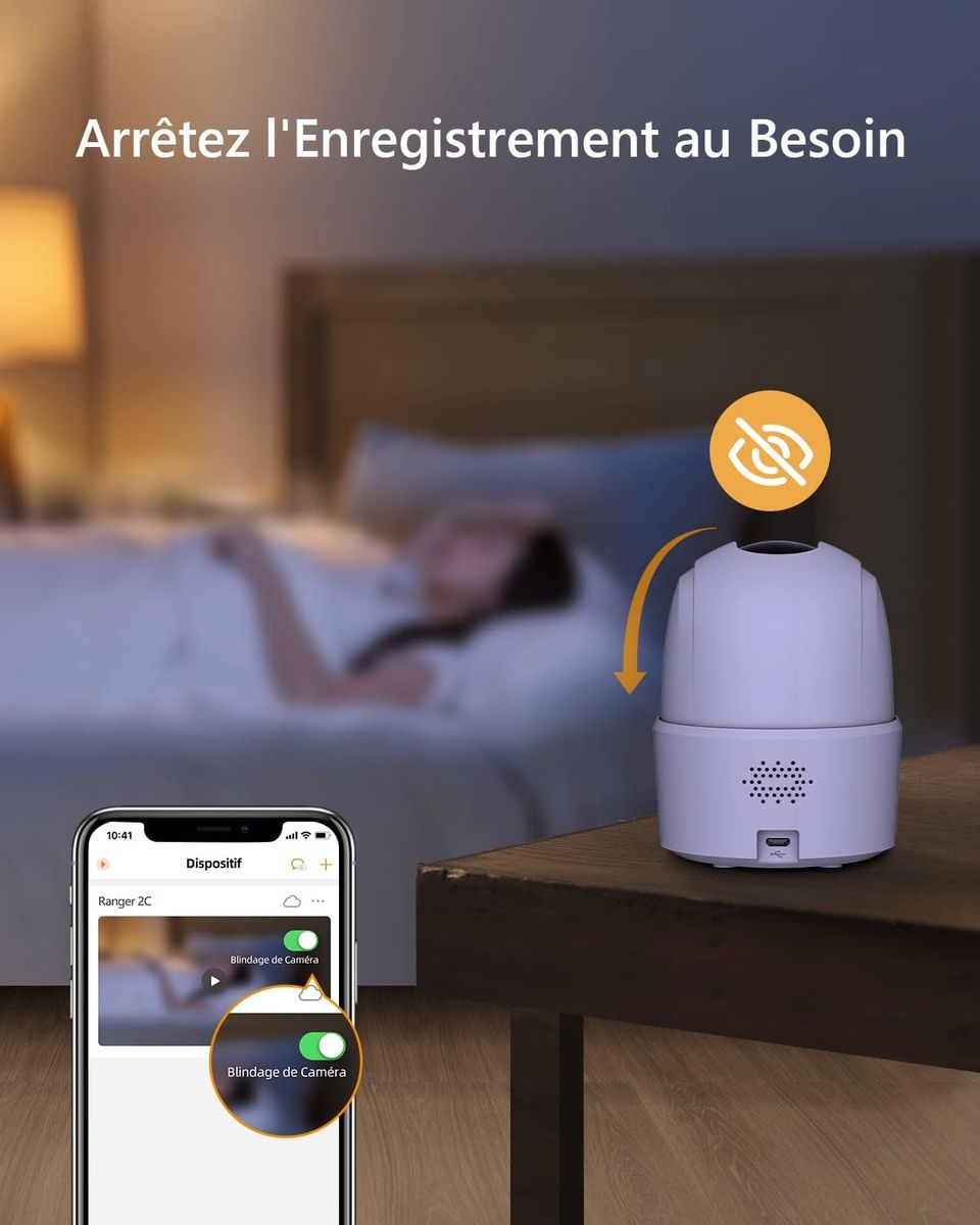 Imou Caméra Surveillance WiFi Intérieure Caméra 360° Connectée Smartphone 1080P avec Détection Humaine AI Suivi Intelligent Sirène Audio Bidirectionnel Compatible Alexa pour Bébé/Animaux