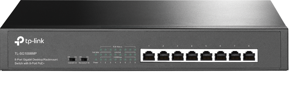 TP-Link 8-Port Gigabit Desktop/Rackmount Switch mit 8-Port PoE+ V4