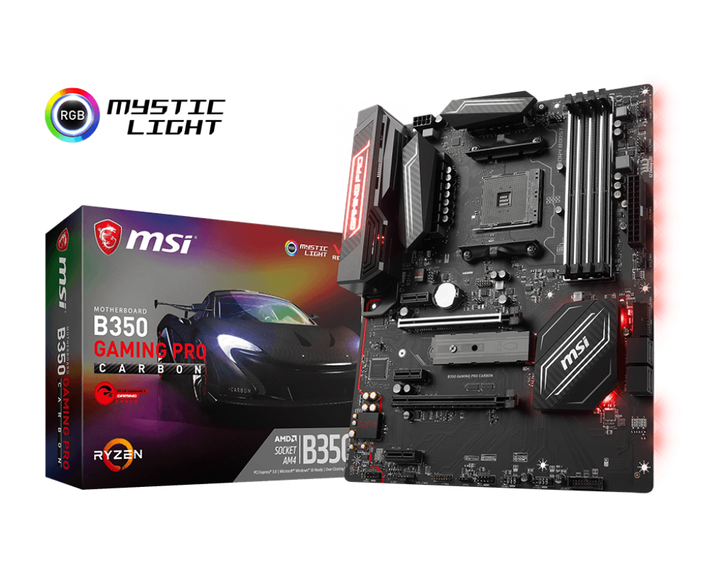 MSI B350 GAMING PRO CARBON AMD B350 Socket AM4 ATX