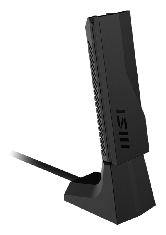 MSI BE6500 WiFi7 USB-Stick, USB-A, USB 3.2 Gen 1, WLAN 2.4/5/6 GHz, Dongle, Schwarz
