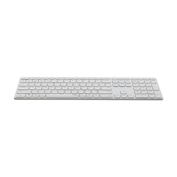 Rapoo E9800M Keyboard Dual Wireless BT + RF Aluminium White DE Layout