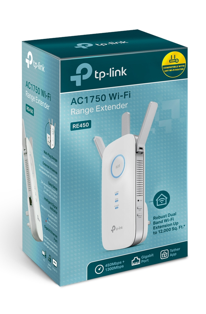 TP-Link RE450 Netzwerk-Repeater 10 100 1000 Mbit/s